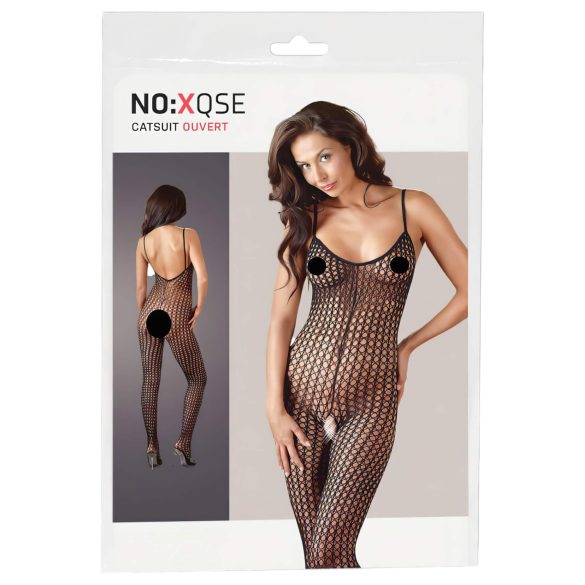 NO:XQSE - Opengewerkt netoverall (zwart) - M/L