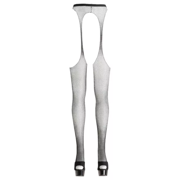 Cottelli - net kousen - sexy - zwart - L/XL