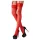 Cottelli - Kanten stay-up kousen - rood - 3/M-L