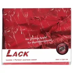 Fetish - Lakens van lak - 200 x 230 cm (rood)
