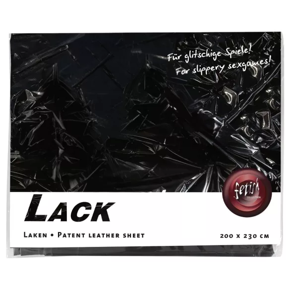 Lakens - Fetish lakenedeken - Zwart - 200x230cm