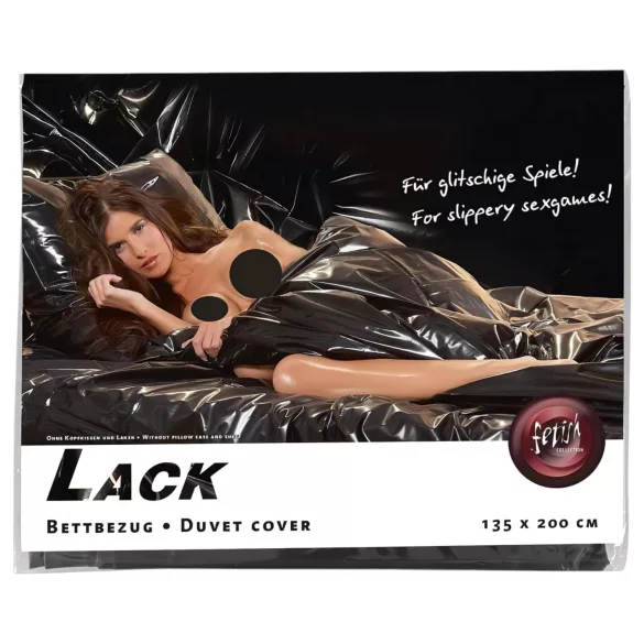 Vinyl - seks laken - zwart - 135x200cm