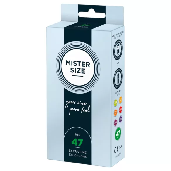 Mister Size - Condooms - Dun & nauw 47mm - 10 stuks