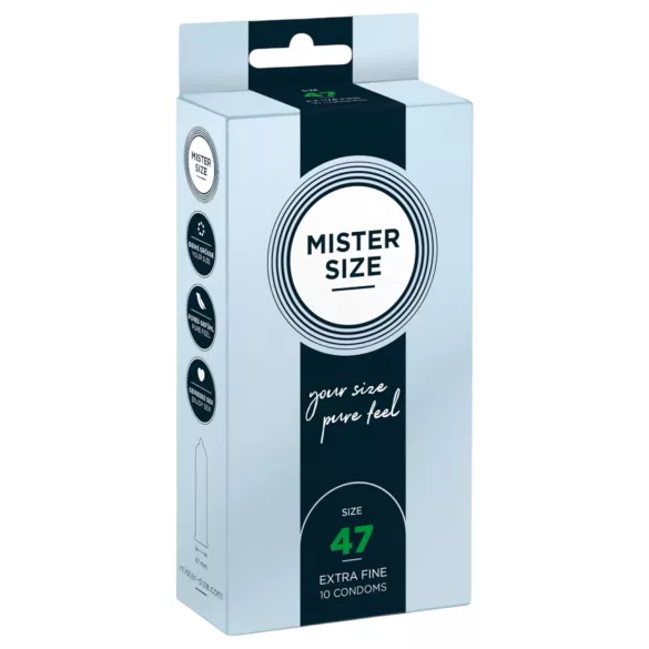 Mister Size - Condooms - Dun & nauw 47mm - 10 stuks