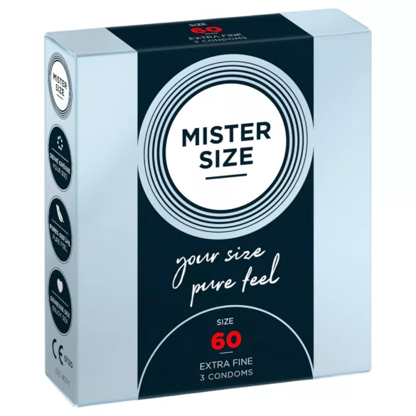 Mister Size - condoom - extra dun - 60mm (3 stuks)