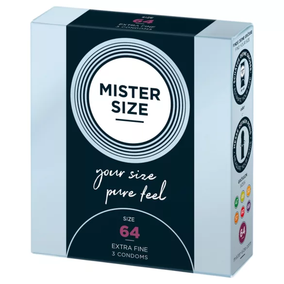 Mister Size - condoom ultradun - 64mm - 3 stuks
