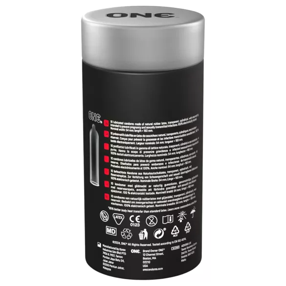 ONE - condoom - extra dun grafen - 12 stuks