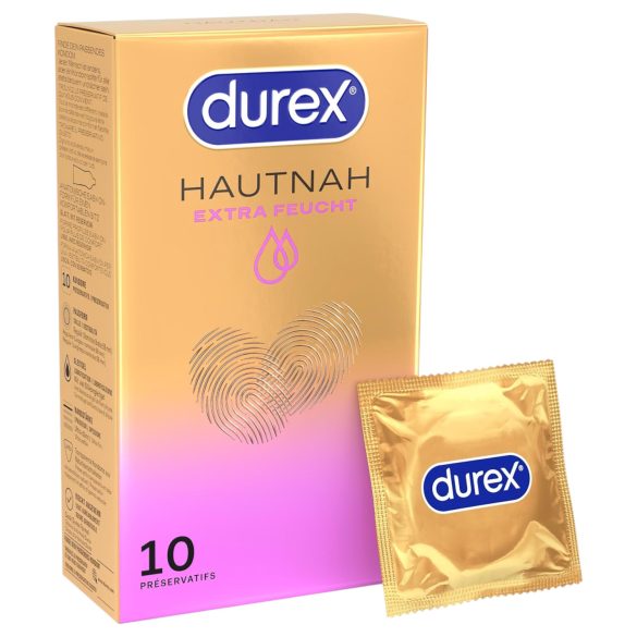 Durex Hautnah - extra glijmiddel condooms - 10 stuks