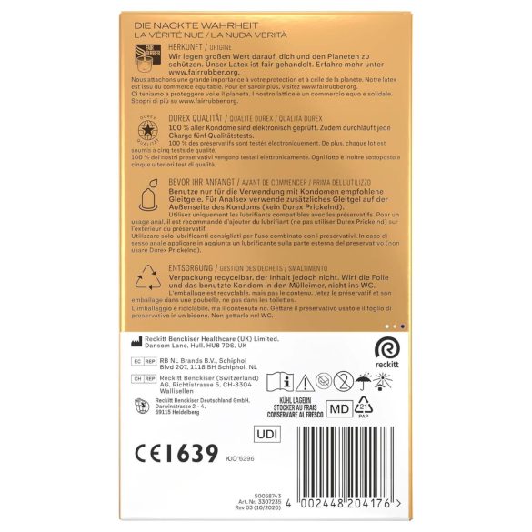 Durex Hautnah - extra glijmiddel condooms - 10 stuks