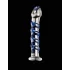 Icicles No. 5 - glazen dildo - spiraal - transparant/blauw