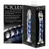 Icicles No. 5 - glazen dildo - spiraal - transparant/blauw