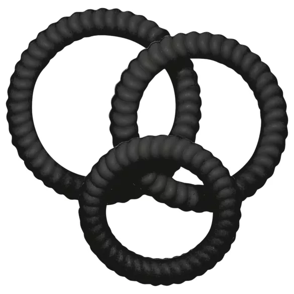 You2Toys - Penisring set van 3 - siliconen - zwart