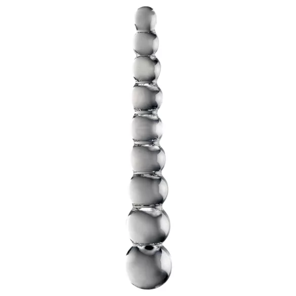 Icicles No. 2 - glazen dildo met bolletjes - transparant