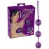 You2Toys - Fluweelzachte paarse triple kegels