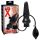 LATEX - opblaasbare grote anale plug (zwart)