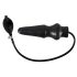 LATEX - opblaasbare grote anale plug (zwart)