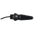 LATEX - opblaasbare grote anale plug (zwart)