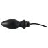 LATEX - opblaasbare grote anale plug (zwart)