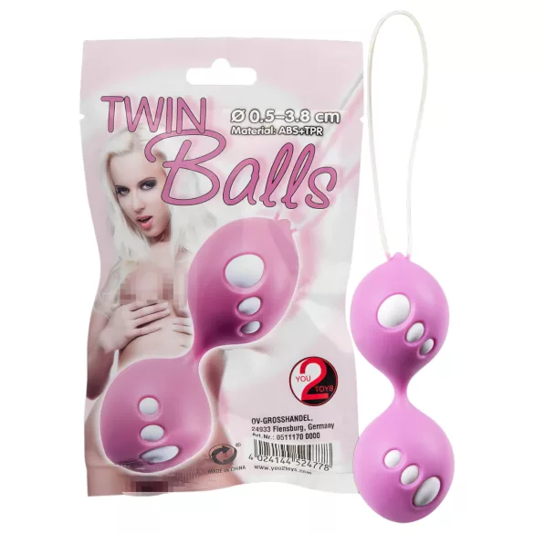 You2Toys - Kegelballen duo - siliconen - roze