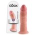 King Cock 9 - levensechte dildo met zuignap (23 cm) - huidkleurig