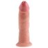 King Cock 9 - levensechte dildo met zuignap (23 cm) - huidkleurig