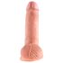 King Cock 7 Ballendildo (18 cm) - natuurlijk