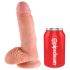 King Cock 7 Ballendildo (18 cm) - natuurlijk