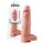 King Cock 12 met ballen grote dildo (30 cm) - huidkleurig