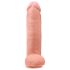 King Cock 12 met ballen grote dildo (30 cm) - huidkleurig