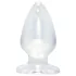 Kristalhelder - grote anale plug (transparant)