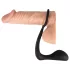 Black Velvets - anale plug met penisring - siliconen - zwart