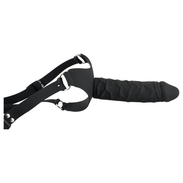 You2Toys - Silicone Strap-On - zwarte strap-on dildo