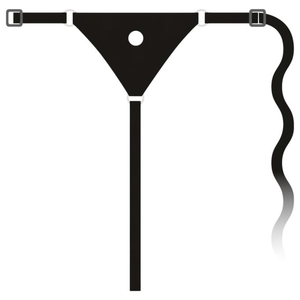 You2Toys - Silicone Strap-On - zwarte strap-on dildo