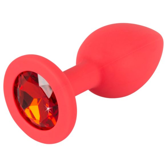 Kleurrijke JOY - siliconen buttplug - klein (rood)