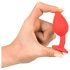 Kleurrijke JOY - siliconen buttplug - klein (rood)