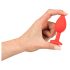 Kleurrijke JOY - siliconen buttplug - klein (rood)