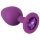 Kleurrijke JOY - silicone anaal plug - medium (paars)
