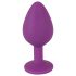 Kleurrijke JOY - silicone anaal plug - medium (paars)