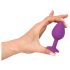 Kleurrijke JOY - silicone anaal plug - medium (paars)
