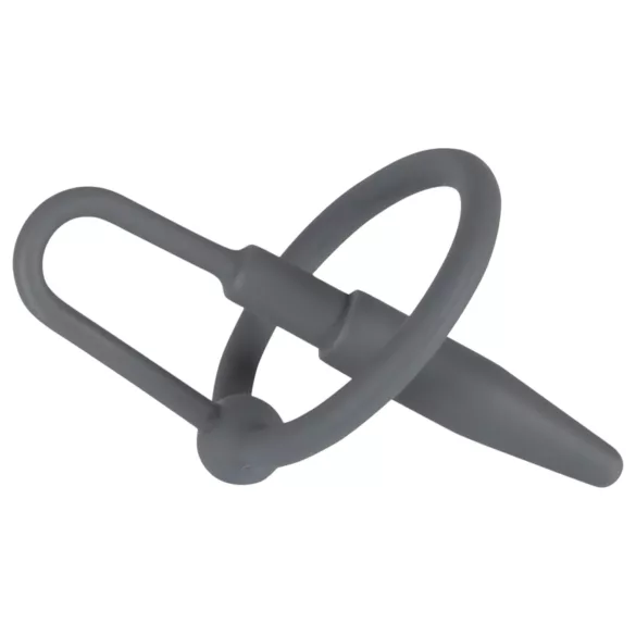 You2Toys - Penisplug - siliconen eikelring met taps toelopende dilator (grijs)