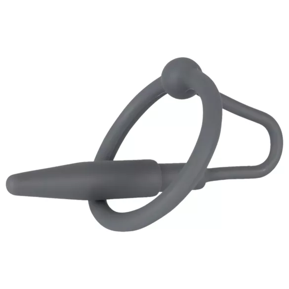 You2Toys - Penisplug - siliconen eikelring met taps toelopende dilator (grijs)
