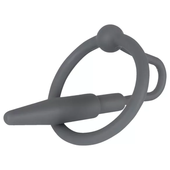 You2Toys - Penisplug - siliconen eikelring met taps toelopende dilator (grijs)