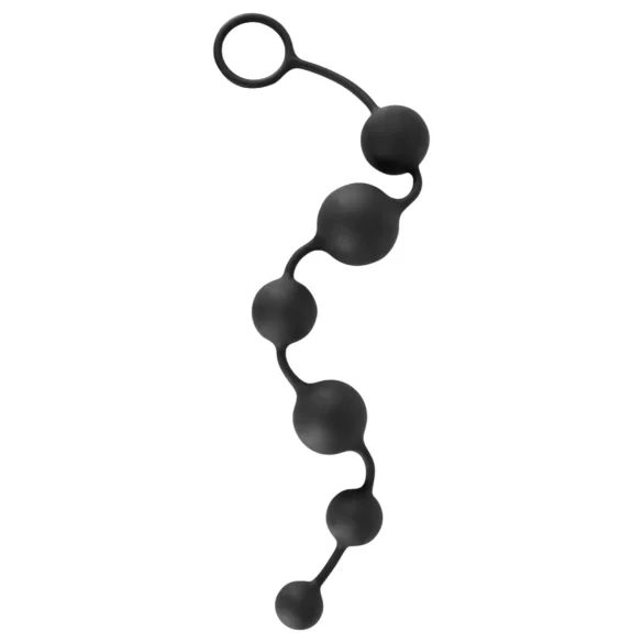 Black Velvets - anale dildo met 6 kralen (zwart)