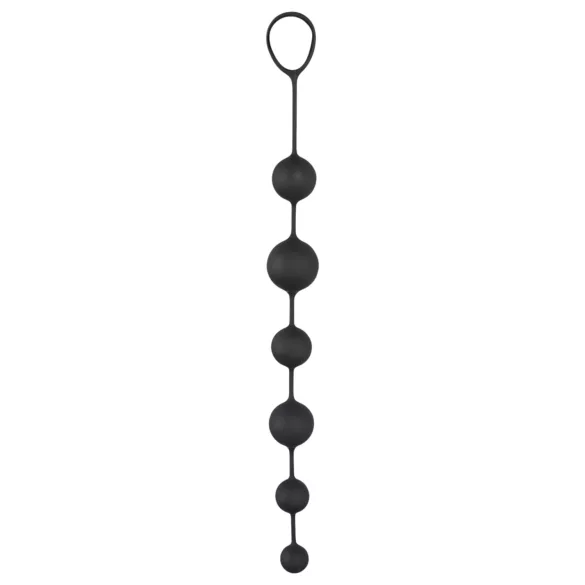 Black Velvets - anale dildo met 6 kralen (zwart)