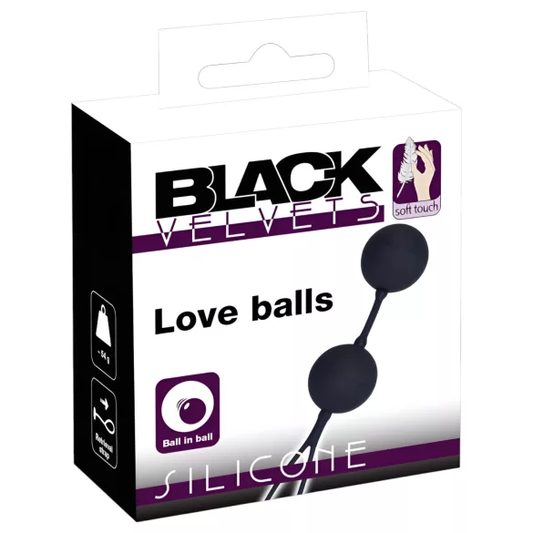 Black Velvets - duo geishaballen voor kegeloefeningen (2-delig)