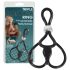 You2Toys - Drievoudige, verstelbare penis- en teeltring (zwart)