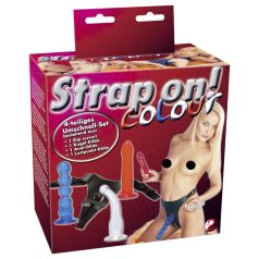 You2Toys - Kleurvolle strap-on dildo set!