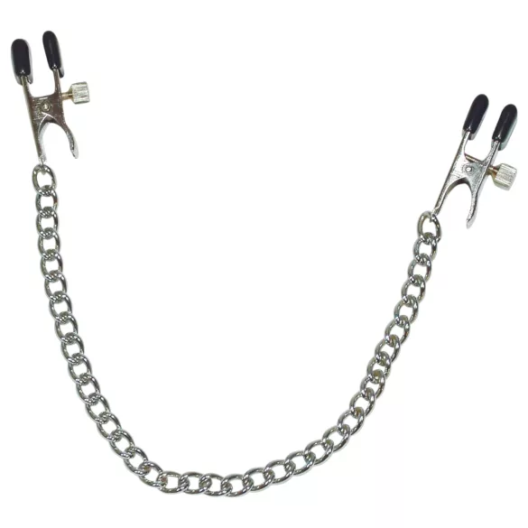 BDSM ketting - verstelbare tepelklemmen - met ketting