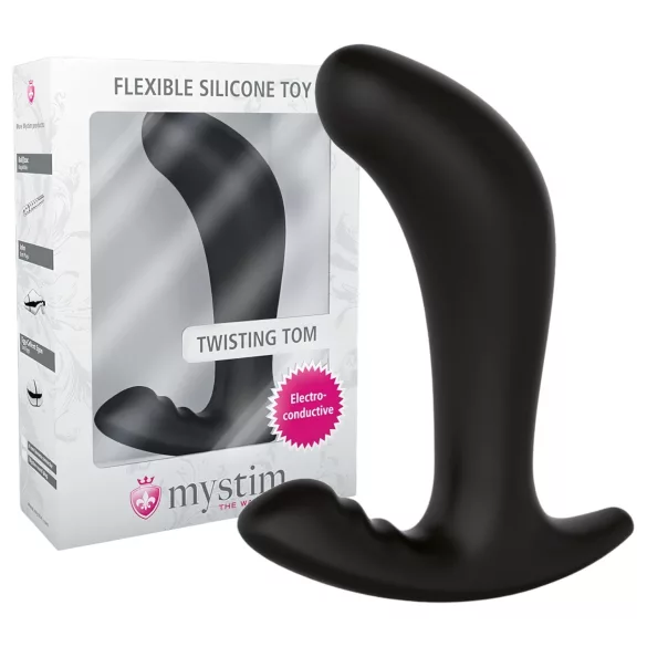 mystim Twisting Tom - elektro anale dildo (zwart)