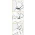 Dubbele strap-on vibrator (zwart) - Fetish